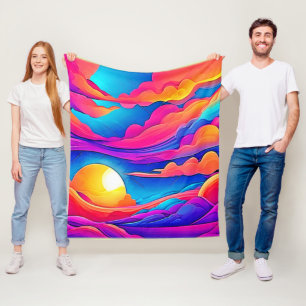 Majesty of A Sunset Fleece Blanket