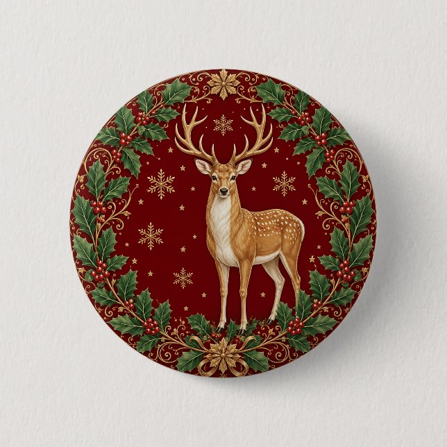 Majesty of the Crimson Winter 2 Inch Round Button (Front)