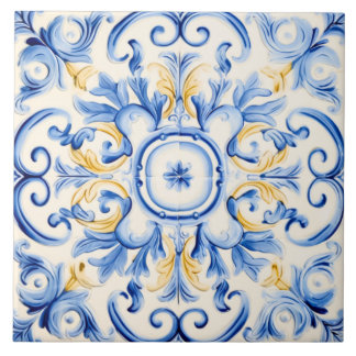 Majolica: Blue and Gold Tile