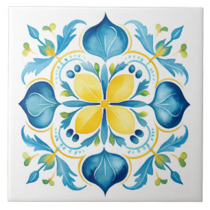 Majolica,blue tiles,Sicilian tiles,Ceramic Tile