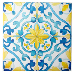 Majolica, Carreaux bleus, Carreaux siciliens, Carr