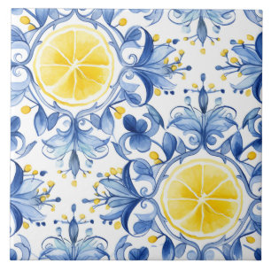 Majolica, Carreaux bleus, Carreaux siciliens, Carr