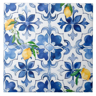 Majolica, citron, carreaux siciliens,