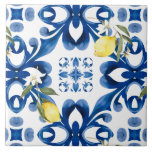Majolica,lemon,Sicilian tiles,Ceramic Tile<br><div class="desc">Mediterranean, majolica, mosaic tiles art</div>
