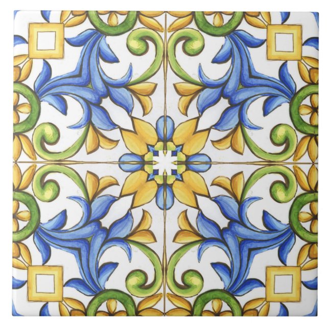Majolica,Mediterranean tile, Tile (Front)