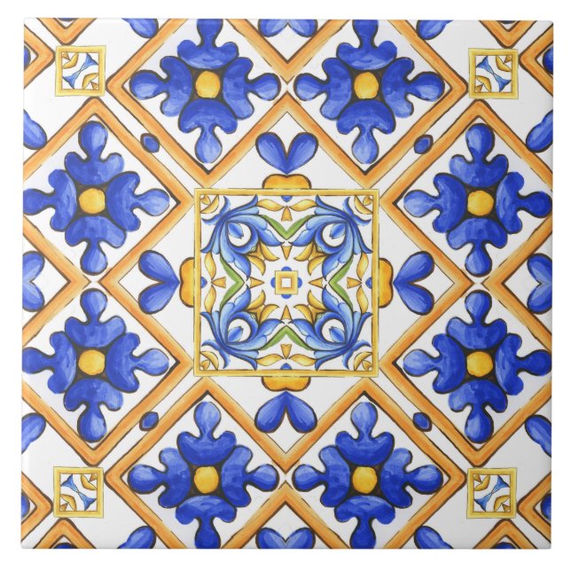 Majolica,Mediterranean tile, Tile (Front)