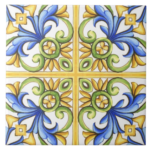 Majolica,Mediterranean tile, Tile (Front)