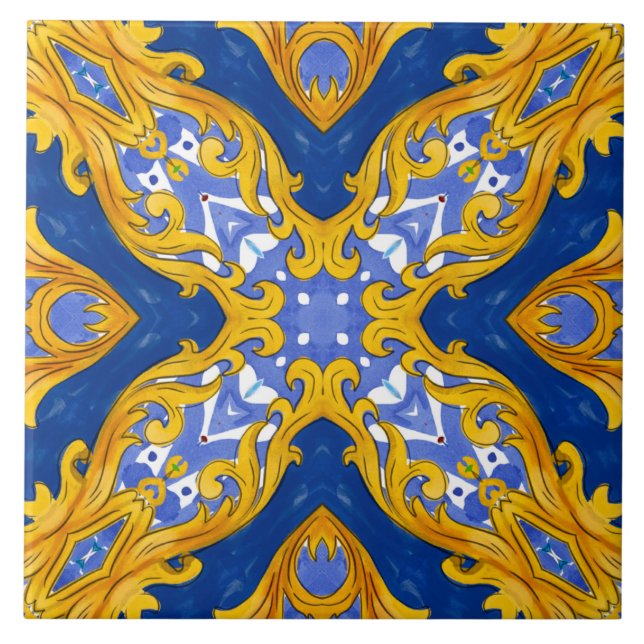 Majolica,Mediterranean tiles, Tile (Front)