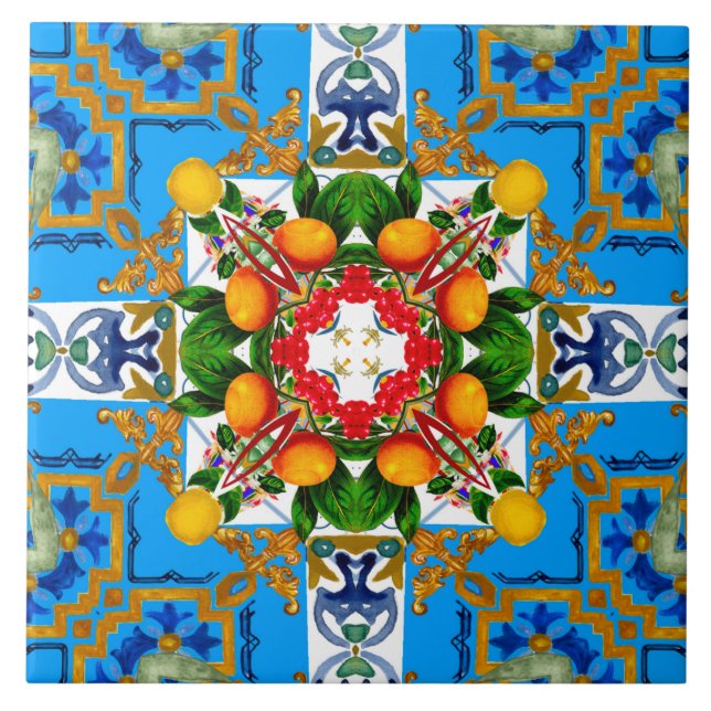 Majolica,Mediterranean tiles, Tile (Front)