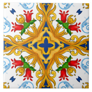 Majolica,Mediterranean tiles, Tile