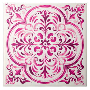 Majolica Rose Tile