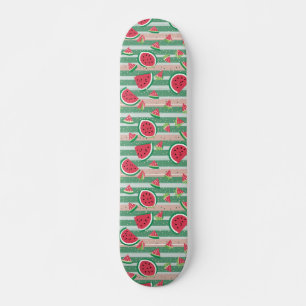 Majolica Style Parrot Tiles Skateboard