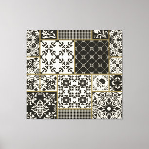 Majolica tile Islamic motifs. Canvas Print
