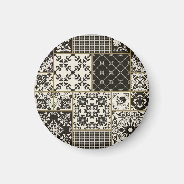 Majolica tile Islamic motifs. Magnet (Front)