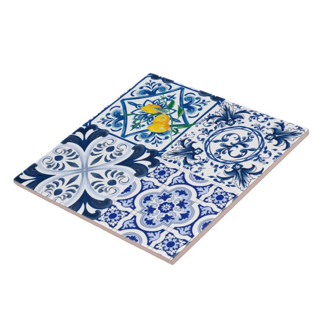Majolica ,tiles,lemons,Sicilian tiles  (Side)
