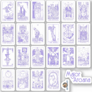 Major Arcana Sticker Sheet in Pastel Goth Purple