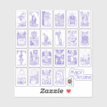 Major Arcana Sticker Sheet in Pastel Goth Purple