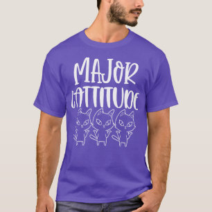 Major Cattitude Funny Cat Lover Design Purrfect 1 T-Shirt