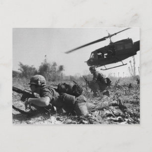 Major Crandall's UH-1D Helicopter in Vietnam War Postcard