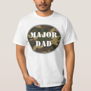 Major Dad, Camo Military Fathers Day T-Shirt