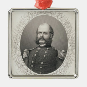 Major General Ambrose Everett Burnside Metal Ornament