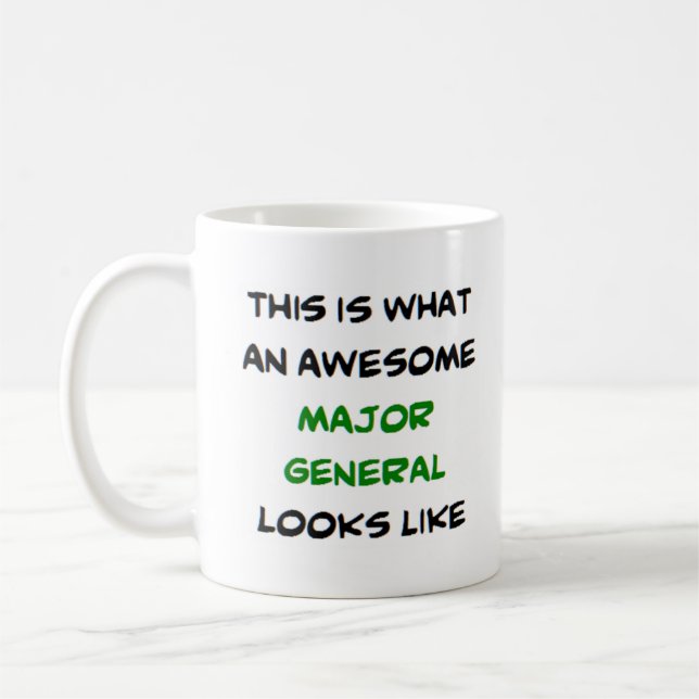 major general, awesome coffee mug (Left)