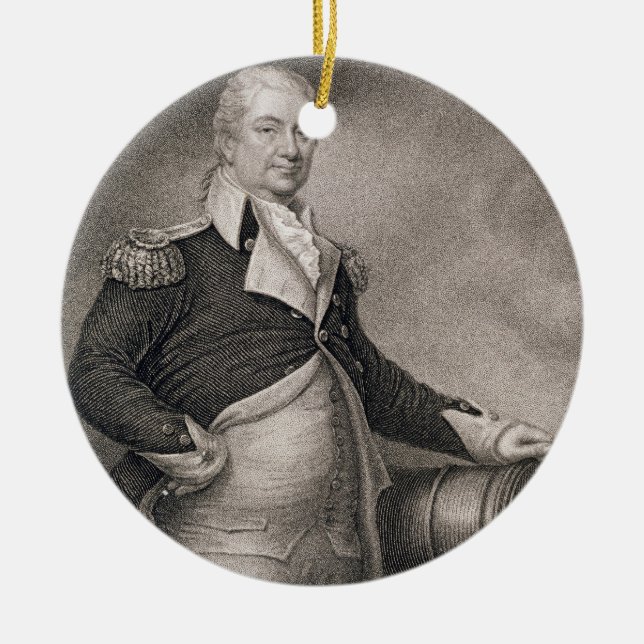 Major General Henry Knox (1750-1806) engraved by J Ceramic Ornament (Front)
