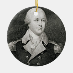 Major General Nathaniel Greene (1742-86), engraved Ceramic Ornament