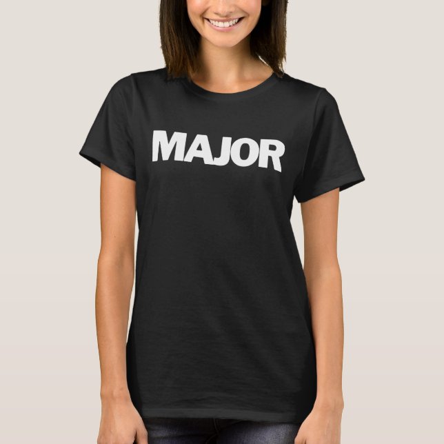Major Insignia Text Apparel U S Military T-Shirt (Front)