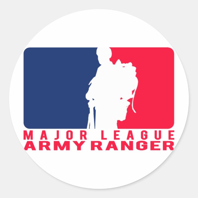 Major League Army Ranger Classic Round Sticker (Front)