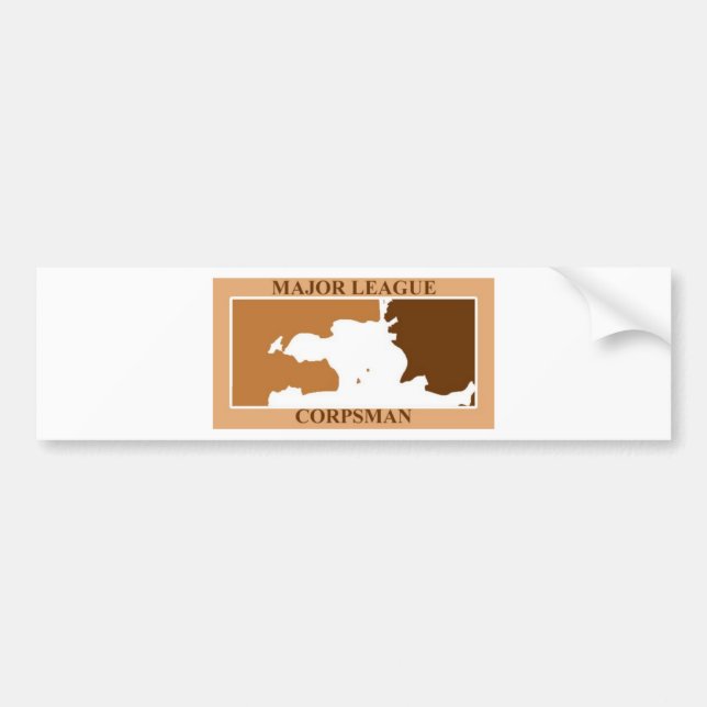 major league corpsman desert bumper sticker (Front)