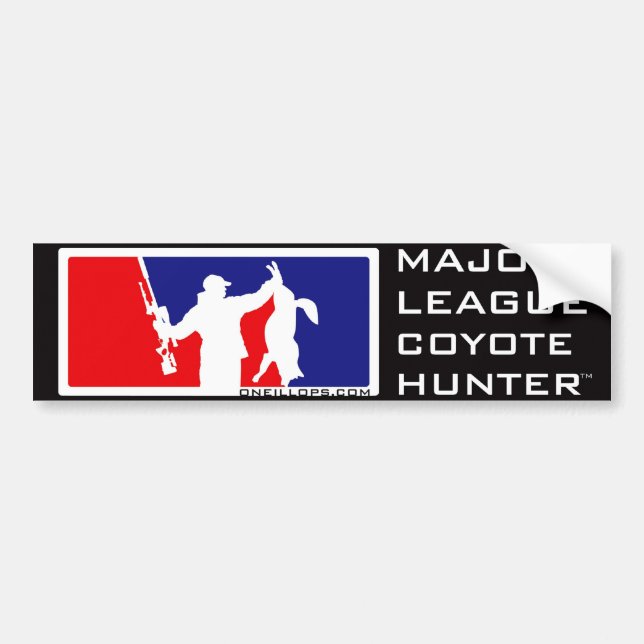 Major League Coyote Hunter™ Bumper Sticker (Front)