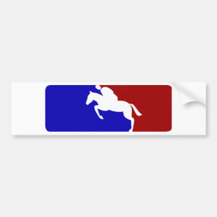 Major League Horse Racing Bumper Sticker