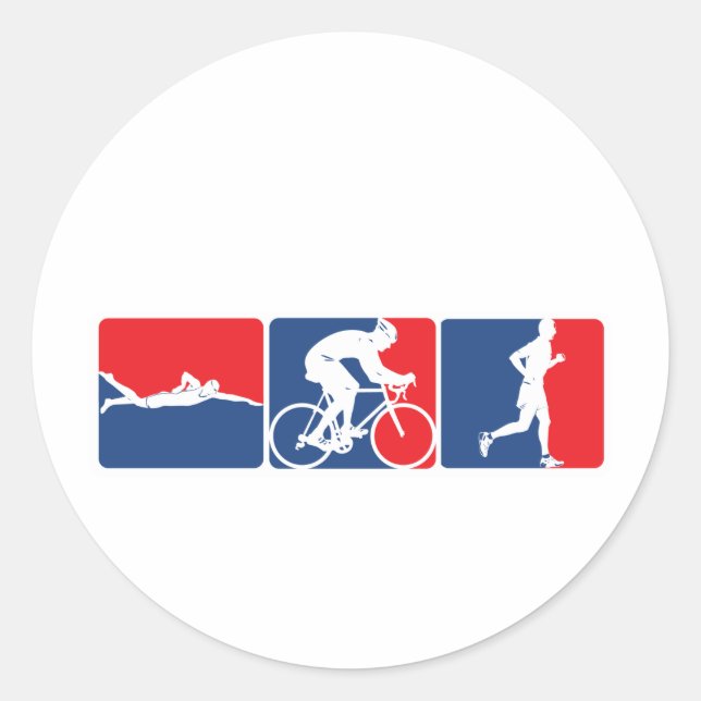 Major League Triathlon Classic Round Sticker (Front)