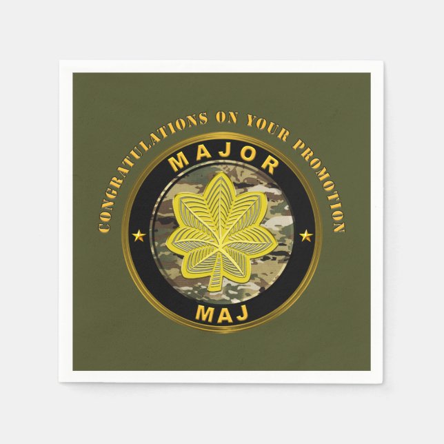 Major MAJ Promotion   Napkin (Front)