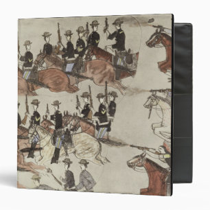 Major Marcus Reno's retreat before the Indian coun Binder