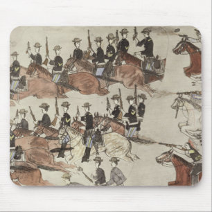 Major Marcus Reno's retreat before the Indian coun Mouse Pad