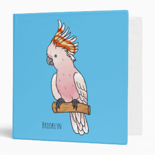Major mitchell cockatoo bird cartoon illustration  binder