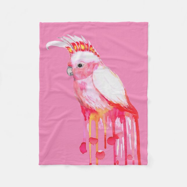 Major Mitchell's cockatoo Fleece Blanket (Front)