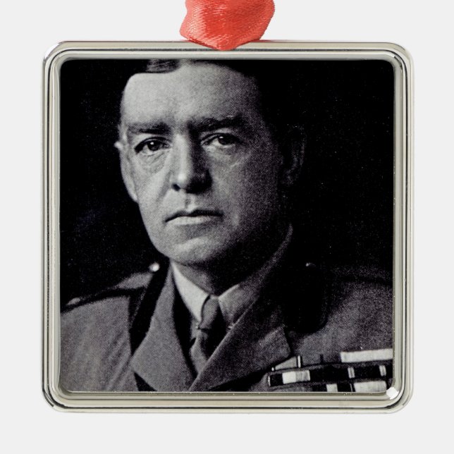 Major Sir Ernest Shackleton Metal Ornament (Front)