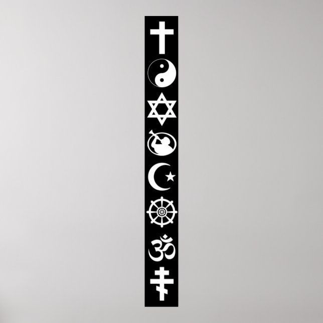 MAJOR SYMBOLS of WORLD RELIGIONS Poster (Front)
