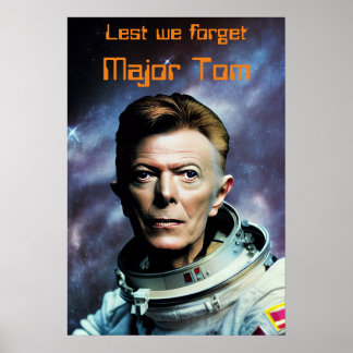 Major Tom Bowie Starman Poster