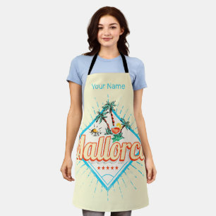 Majorca Balearic Island Retro Parrot Vintage Apron