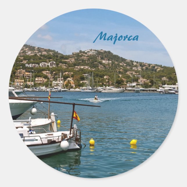 Majorca Classic Round Sticker (Front)