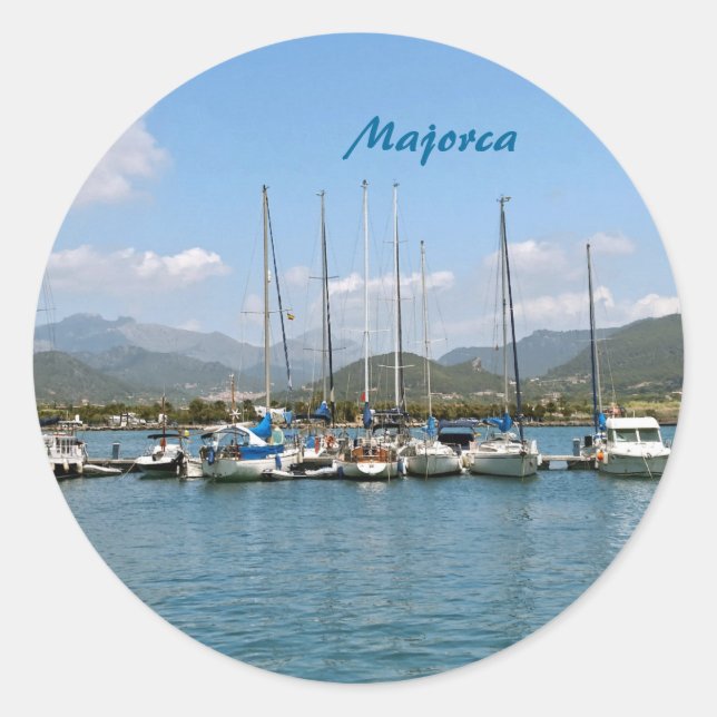 Majorca Classic Round Sticker (Front)