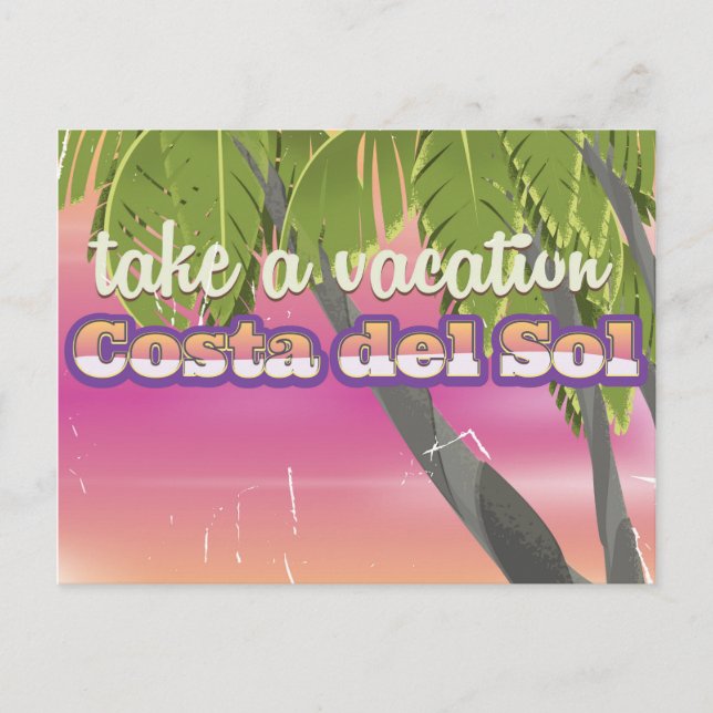 Majorca, Spain vintage beach vacation Poster Postcard (Front)