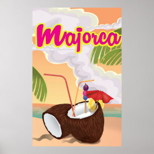majorca vintage travel poster. poster