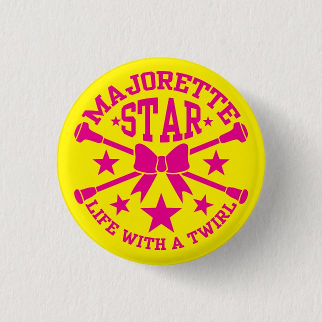 Majorette Badge 1 Inch Round Button (Front)