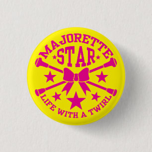 Majorette Badge 1 Inch Round Button