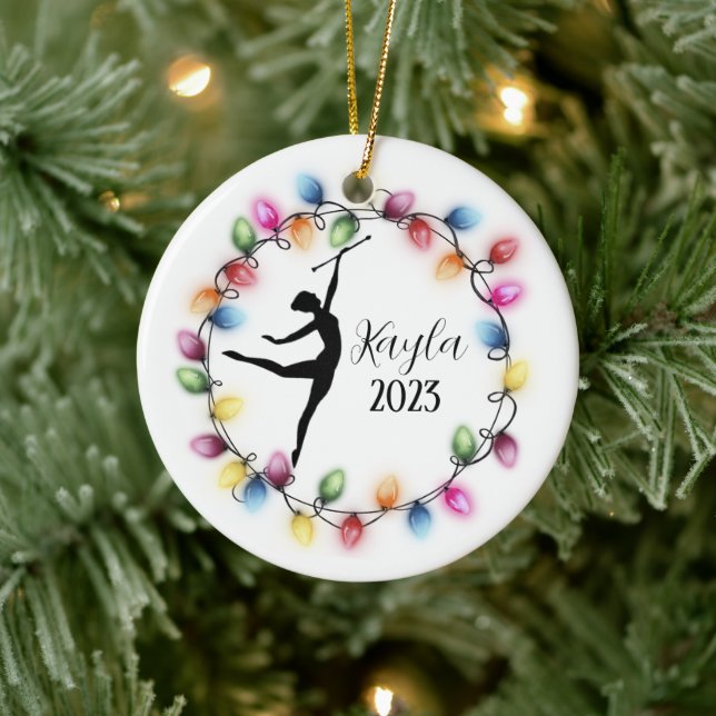 Majorette Baton Twirler Christmas Ornament (Tree)